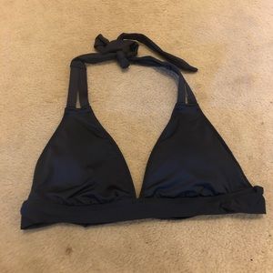 Cute tied navy bikini top